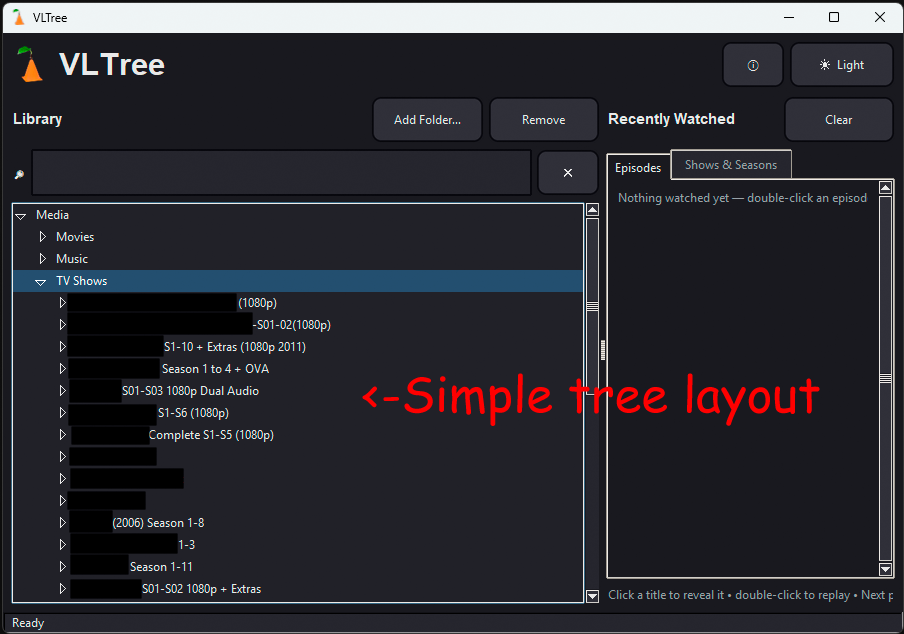 VLTree main window